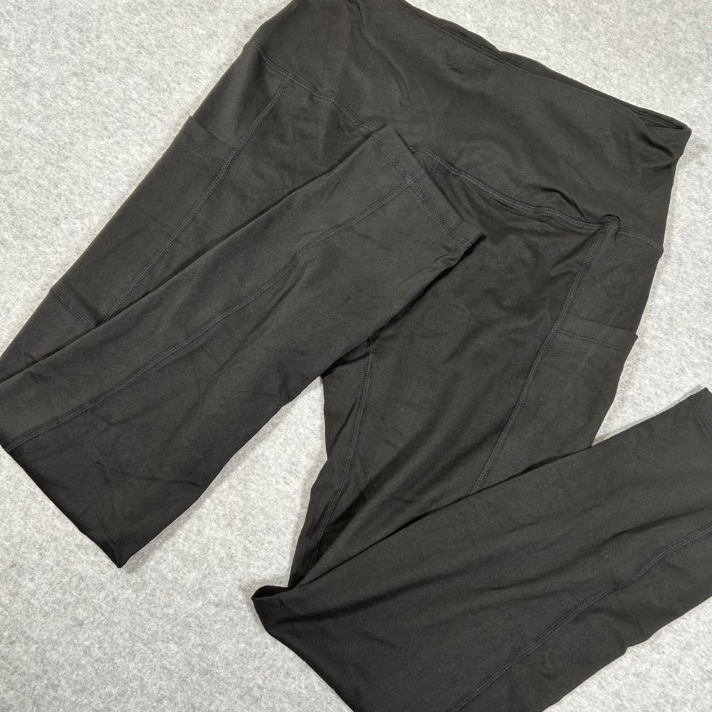 Empetua Shaping Leggings Womens Large‎ Black High Waist Yoga Pants with Pockets